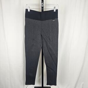 Calvin Klein Power Stretch Ponte Pants Gray M High Waist Pull-On Slim Leg NWOT